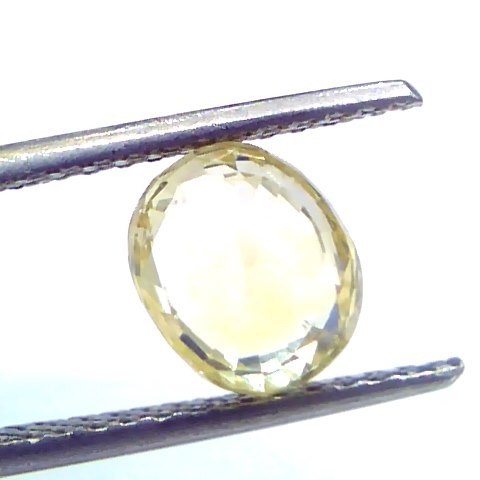 3.03 Ct Unheated Untreated Natural Ceylon Yellow Sapphire Gems