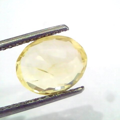 3.01 Ct IGI Certified Unheated Untreated Natural Ceylon Yellow Sapphire