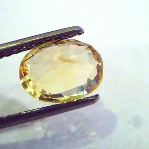3.02 Ct 5 Ratti Unheated Untreated Natural Ceylon Yellow Sapphire