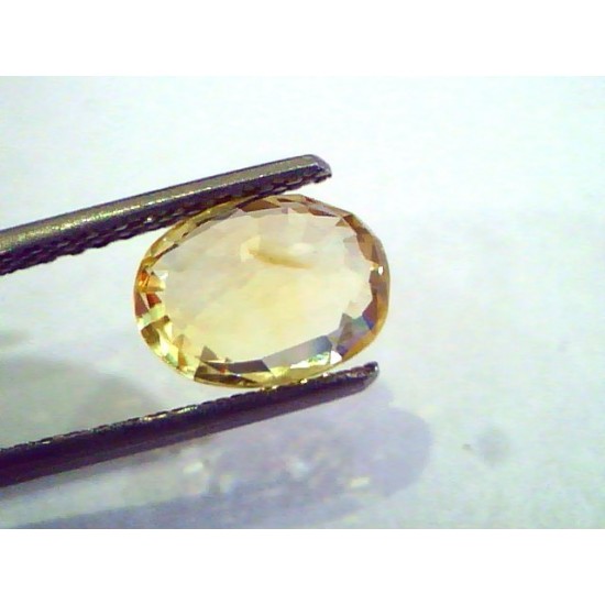 3.02 Ct 5 Ratti Unheated Untreated Natural Ceylon Yellow Sapphire