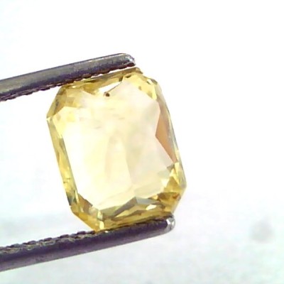 3.01 Ct IGI Certified Unheated Untreated Natural Ceylon Yellow Sapphire