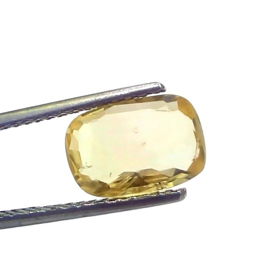 3.01 Ct GII Certified Unheated Untreated Natural Ceylon Yellow Sapphire