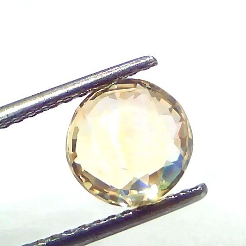 3.01 Ct Certified Unheated Untreated Natural Ceylon Yellow Sapphire Gemstone