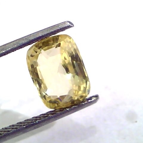3.02 Ct Unheated Untreated Natural Ceylon Yellow Sapphire Stone
