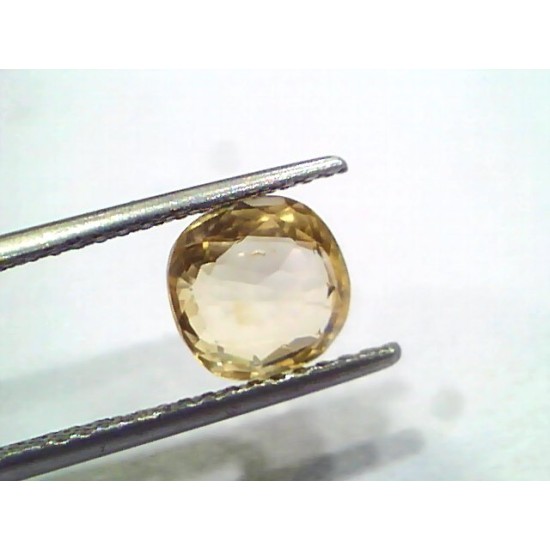 3.04 Ct Unheated Untreated Natural Ceylon Yellow Sapphire Gems