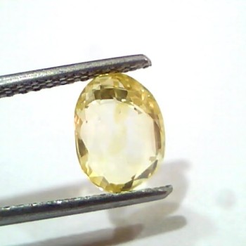 3.02 Ct Unheated Untreated Natural Ceylon Yellow Sapphire Pukhraj