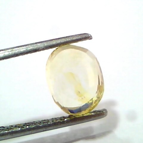 3.02 Ct Unheated Untreated Natural Ceylon Yellow Sapphire Pukhraj