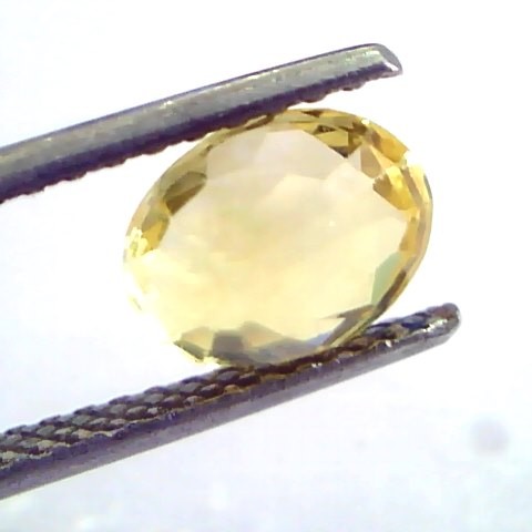 3.02 Ct IGI Certified Unheated Untreated Natural Ceylon Yellow Sapphire
