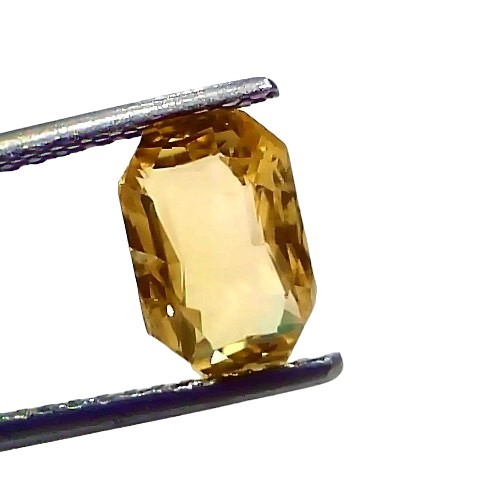 3.02 Ct IGI Certified Unheated Untreated Natural Ceylon Yellow Sapphire AAAAA