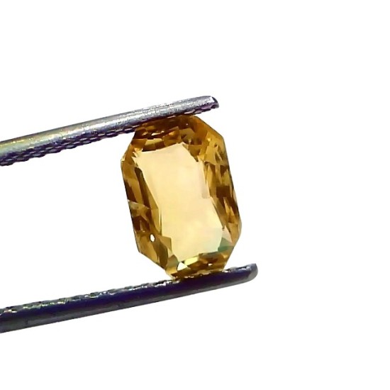 3.02 Ct IGI Certified Unheated Untreated Natural Ceylon Yellow Sapphire AAAAA