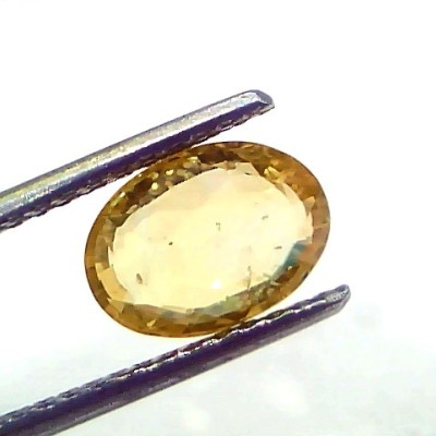 3.02 Ct Certified Unheated Untreated Natural Ceylon Yellow Sapphire Gemstone