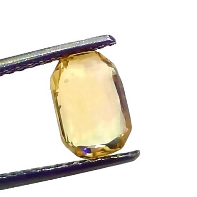 3.02 Ct IGI Certified Unheated Untreated Natural Ceylon Yellow Sapphire AAAAA
