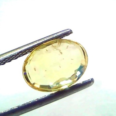 3.02 Ct Certified Unheated Untreated Natural Ceylon Yellow Sapphire Gemstone