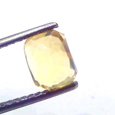 3.02 Ct IGI Certified Unheated Untreated Natural Ceylon Yellow Sapphire AAA
