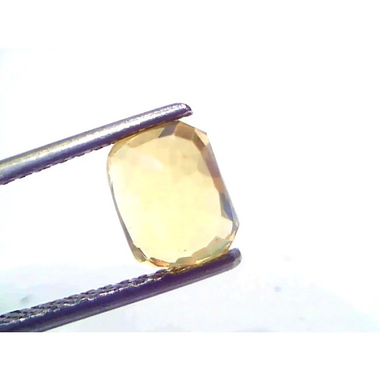 3.02 Ct IGI Certified Unheated Untreated Natural Ceylon Yellow Sapphire AAA
