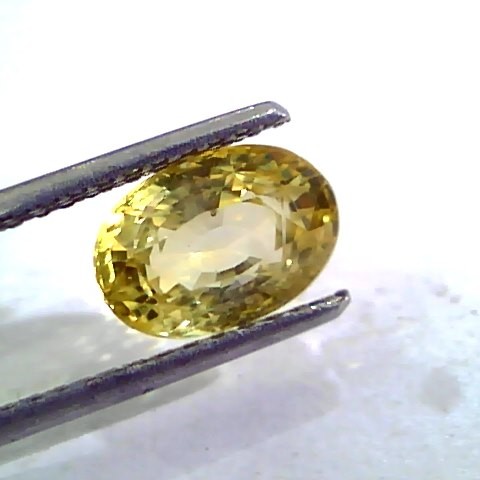 3.03 Ct Unheated Untreated Natural Ceylon Yellow Sapphire Gemstone