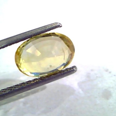 3.03 Ct Unheated Untreated Natural Ceylon Yellow Sapphire Gemstone