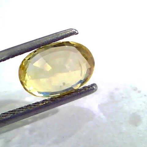 3.03 Ct Unheated Untreated Natural Ceylon Yellow Sapphire Gemstone