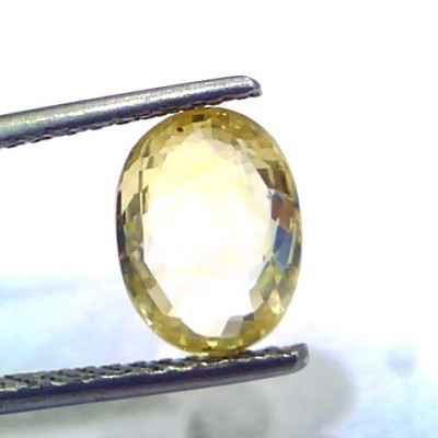 3.03 Ct IGI Certified Unheated Untreated Natural Ceylon Yellow Sapphire