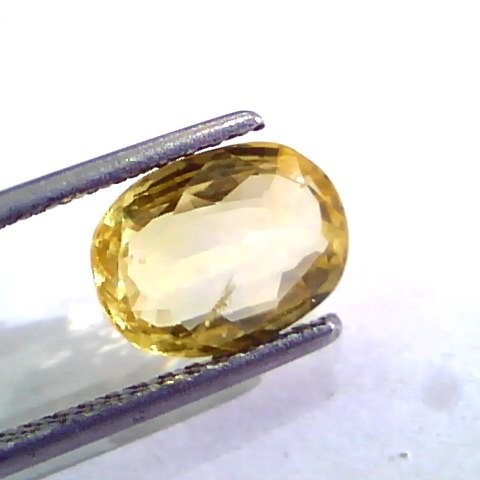 3.03 Ct Unheated Untreated Natural Ceylon Yellow Sapphire Stone