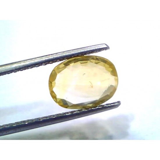 3.04 Ct Unheated Untreated Natural Ceylon Yellow Sapphire Gems