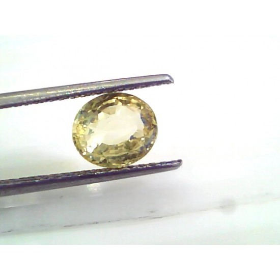 3.04 Ct 5 Ratti Unheated Untreated Natural Srilankan Yellow Sapphire