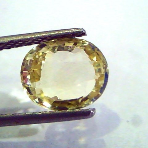 3.03 Ct 5 Ratti Unheated Untreated Natural Ceylon Yellow Sapphire
