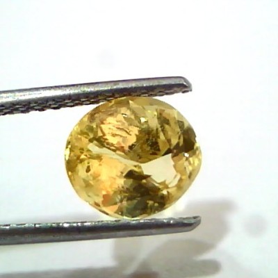 3.03 Ct Unheated Untreated Natural Ceylon Yellow Sapphire Pukhraj