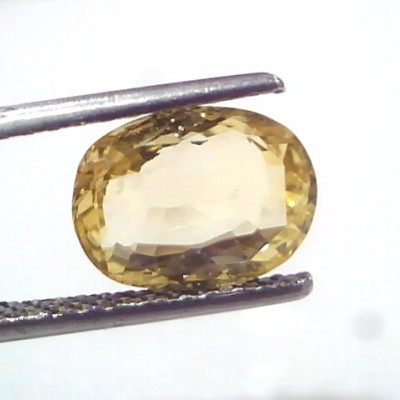 3.03 Ct Unheated Untreated Natural Ceylon Yellow Sapphire Pukhraj