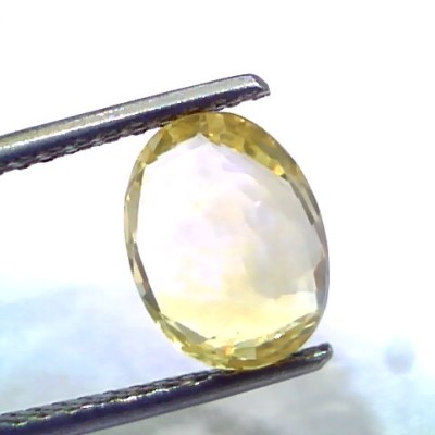 3.03 Ct IGI Certified Unheated Untreated Natural Ceylon Yellow Sapphire