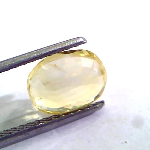 3.03 Ct Unheated Untreated Natural Ceylon Yellow Sapphire Stone