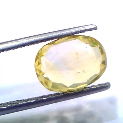 3.04 Ct Unheated Untreated Natural Ceylon Yellow Sapphire Gems