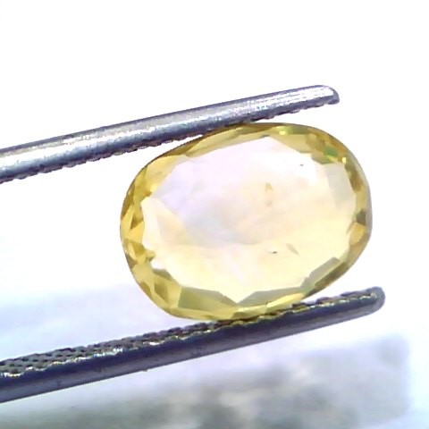 3.04 Ct Unheated Untreated Natural Ceylon Yellow Sapphire Gems