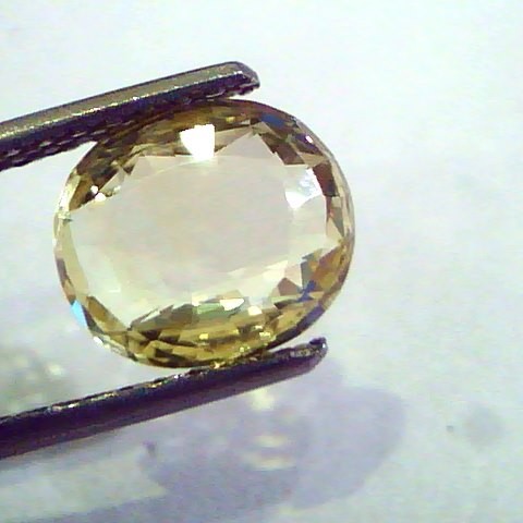 3.03 Ct 5 Ratti Unheated Untreated Natural Ceylon Yellow Sapphire