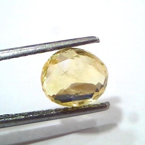 3.03 Ct Unheated Untreated Natural Ceylon Yellow Sapphire Pukhraj