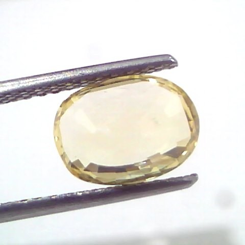 3.03 Ct Unheated Untreated Natural Ceylon Yellow Sapphire Pukhraj