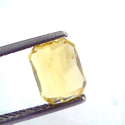 3.03 Ct Unheated Untreated Natural Ceylon Yellow Sapphire AAAAA