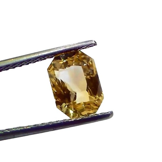 3.03 Ct IGI Certified Unheated Untreated Natural Ceylon Yellow Sapphire AAA