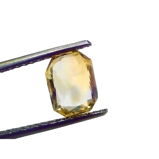 3.03 Ct IGI Certified Unheated Untreated Natural Ceylon Yellow Sapphire AAA