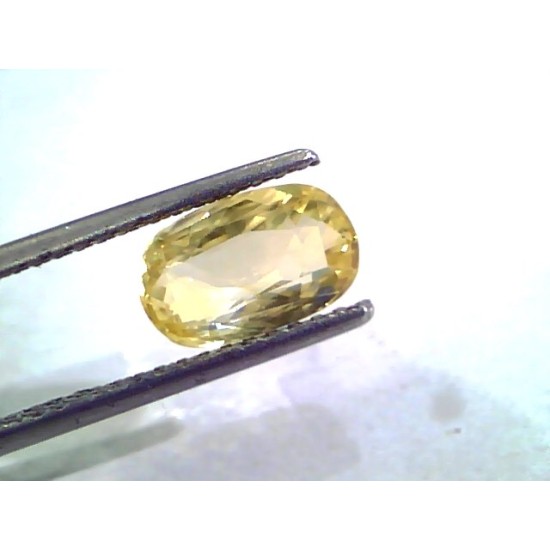 3.04 Ct Unheated Untreated Natural Ceylon Yellow Sapphire Gemstone