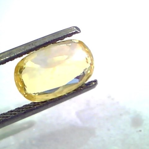 3.04 Ct Unheated Untreated Natural Ceylon Yellow Sapphire Gemstone
