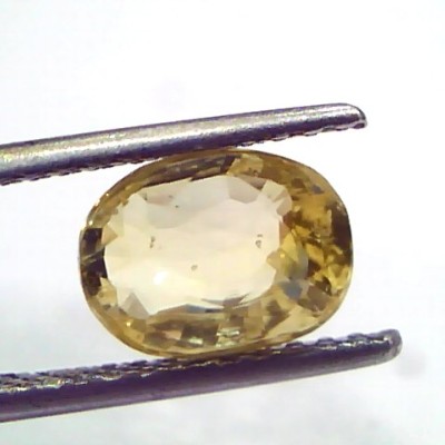 3.04 Ct GII Certified Unheated Untreated Natural Ceylon Yellow Sapphire