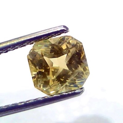 3.04 Ct IGI Certified Unheated Untreated Natural Ceylon Yellow Sapphire AAA