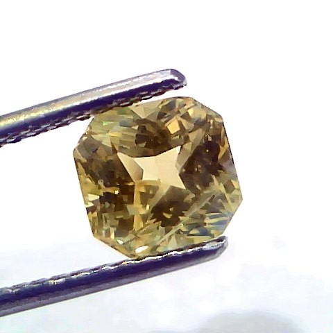 3.04 Ct IGI Certified Unheated Untreated Natural Ceylon Yellow Sapphire AAA