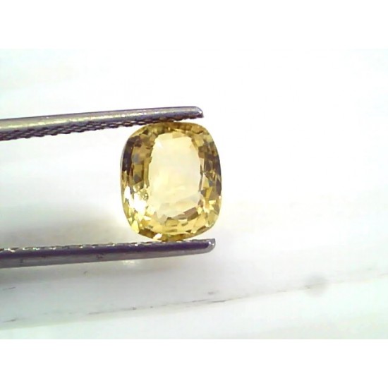 3.06 Ct 5 Ratti Unheated Untreated Natural Ceylon Yellow Sapphire