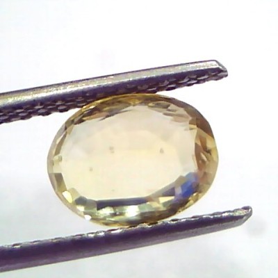 3.04 Ct GII Certified Unheated Untreated Natural Ceylon Yellow Sapphire