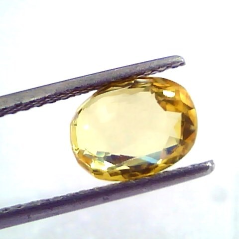 3.04 Ct Unheated Untreated Natural Ceylon Yellow Sapphire AAA