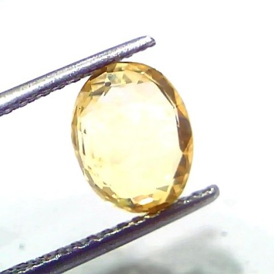 3.04 Ct IGI Certified Unheated Untreated Natural Ceylon Yellow Sapphire