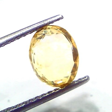 3.04 Ct IGI Certified Unheated Untreated Natural Ceylon Yellow Sapphire