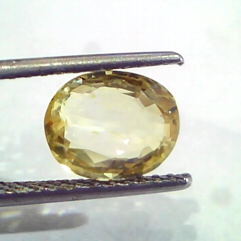 3.05 Ct IGI Certified Unheated Untreated Natural Ceylon Yellow Sapphire